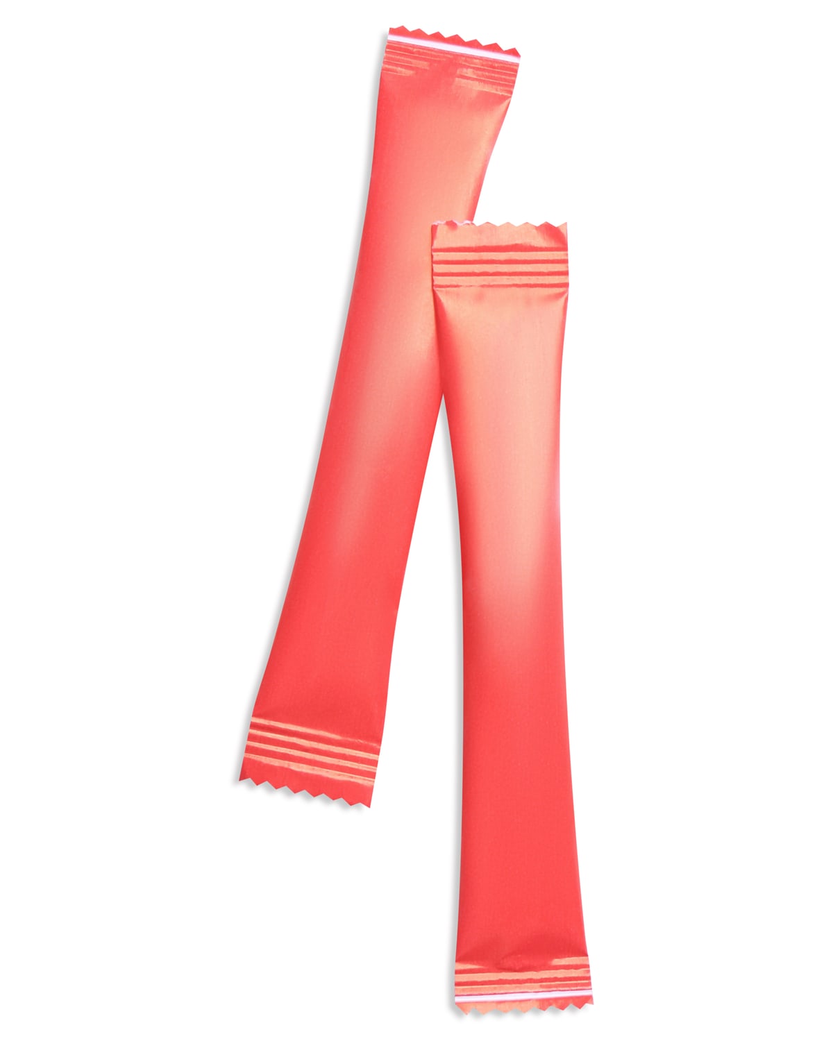 Two unbranded single-serve stick packs on a white background
